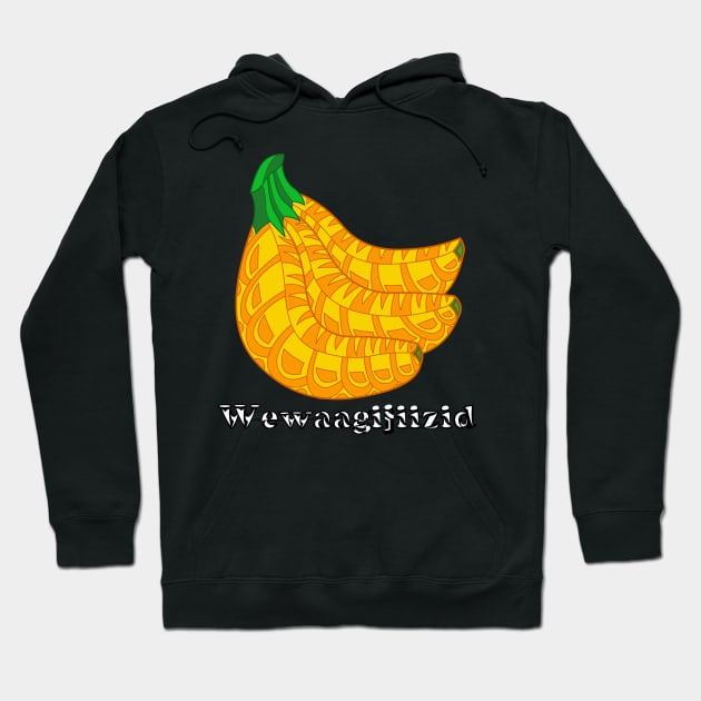 Banana (Wewaagijiizid) Hoodie by KendraHowland.Art.Scroll